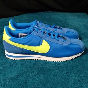 Nike Kids Cortez BG 5.5Y Photo Blue Lemon Twist IB7748-406